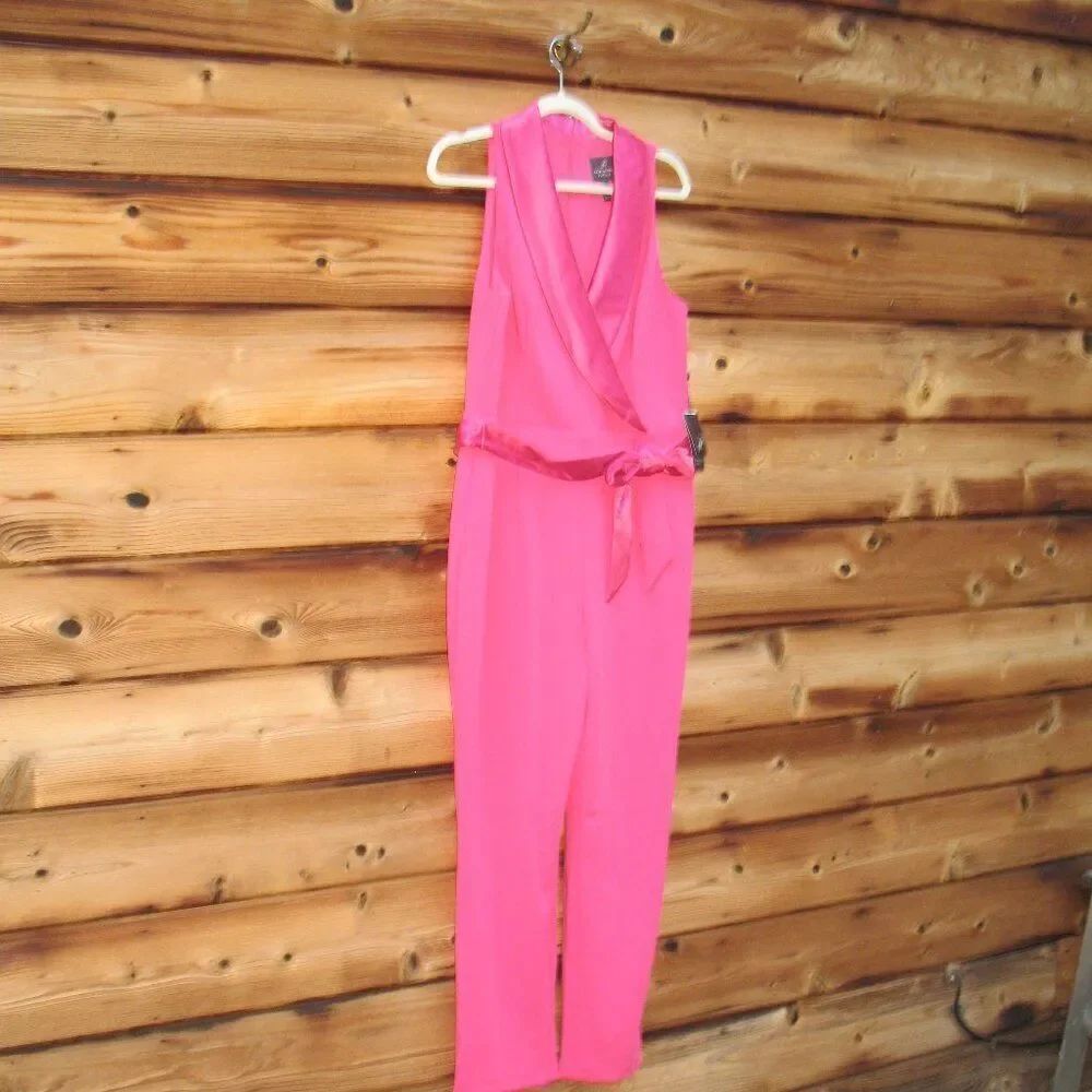 NWT Adrianna Papell Tuxedo Jumpsuit Size 12 - Picture 6 of 13
